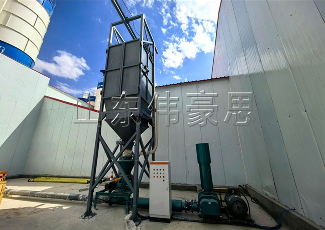 水泥自動(dòng)噸袋拆袋機(jī)+氣力輸送系統(tǒng)