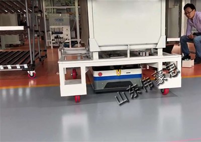 agv搬運(yùn)機(jī)器人 背負(fù)式AGV小車工作視頻