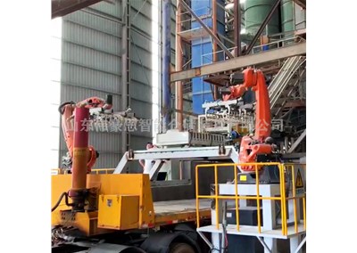 有機(jī)肥料自動(dòng)裝車碼垛機(jī) 全自動(dòng)袋料裝車機(jī)械手