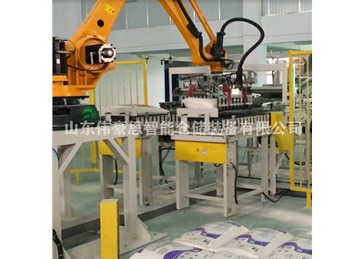 硅膠顆粒自動碼垛機械手 顆粒料包裝碼垛生產(chǎn)線