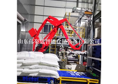 砂子全自動(dòng)碼垛機(jī)械手 50KG塑料袋碼垛機(jī)器人