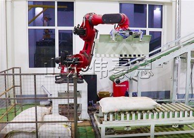 中藥材自動(dòng)碼垛機(jī)器人 碼垛機(jī)械手非標(biāo)定制