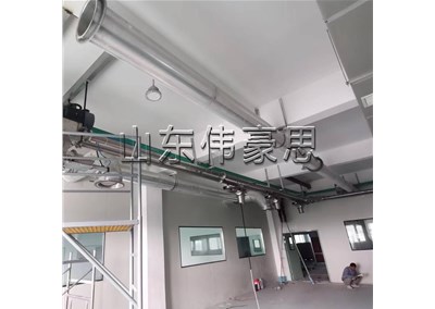 石膏粉管鏈?zhǔn)捷斔蜋C 管鏈輸送設(shè)備現(xiàn)場實拍