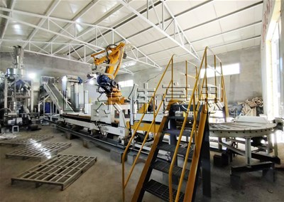 炭粉自動拆垛拆包機 全自動拆袋機現場