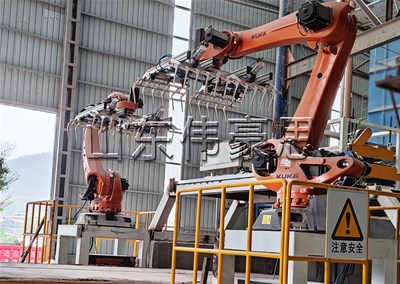 澆筑料自動(dòng)裝車機(jī)械手 機(jī)器人全自動(dòng)裝車機(jī)