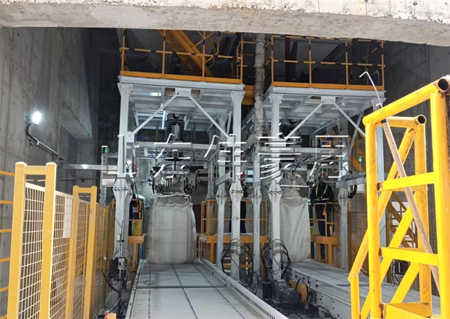 噸袋包裝機(jī)+噸袋裝車機(jī)生產(chǎn)線